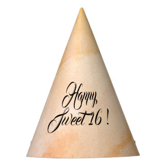 Precious Peach Sweet 16 Birthday Party Hat