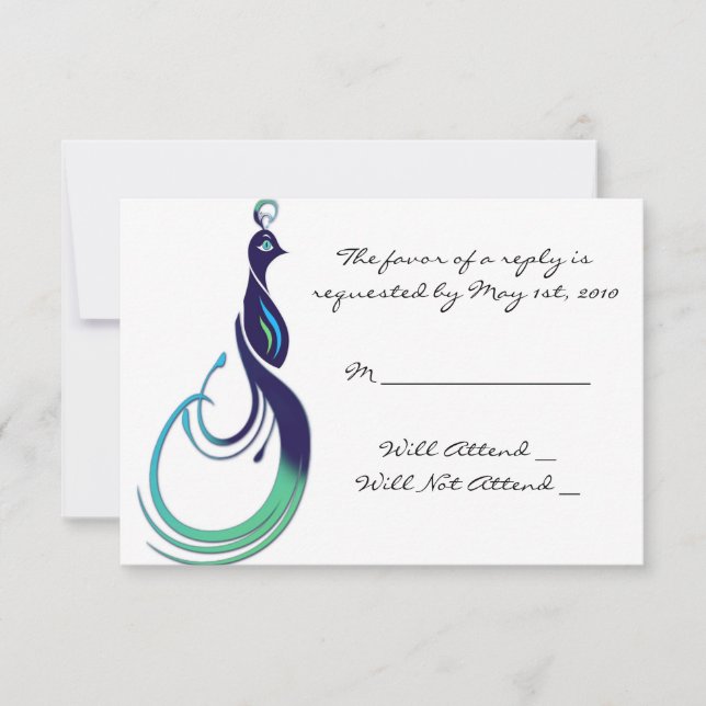 Precious Peacock in Purple, Teal, Green Response (Front)