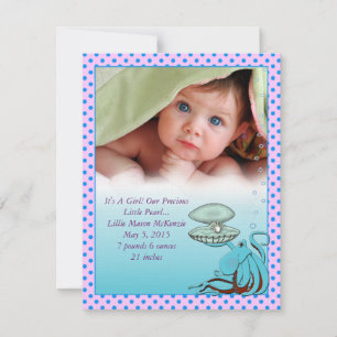 Precious Pearl Baby Girl Announcement