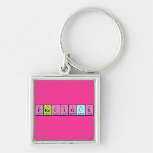 Precious periodic table name keyring