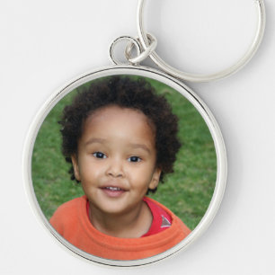 Precious Photo Memory Mother's Day Silver Round  K Key Ring