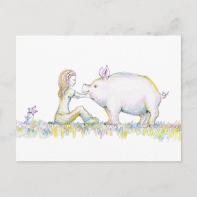 Precious Pig Postcard (Front)