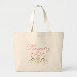 Precious Pink Flourish Rose Large Tote Bag