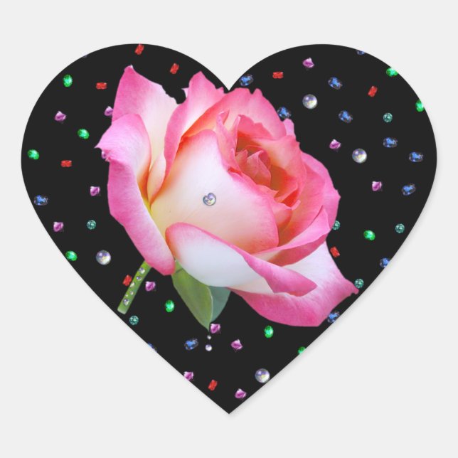 Precious Pink Rose, sticker (Front)