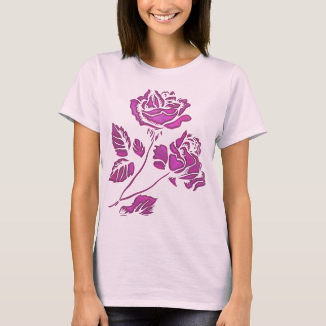 Precious Pink Rose T-Shirt (Front)