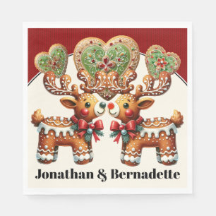 Precious Reindeer Love Napkin