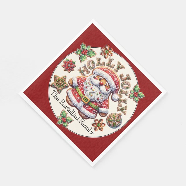 Precious Santa  Napkin (Corner)
