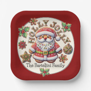 Precious Santa  Paper Plate