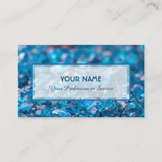 Precious sapphire gem business card (Front)