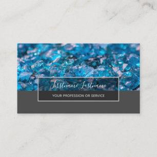 Precious sapphire gems luxury crystal jewelry business card