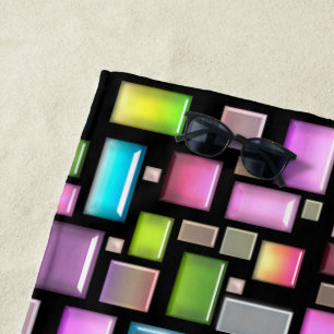 Precious stones and mother of pearl beach towel