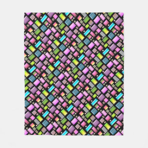 Precious stones and mother of pearl fleece blanket