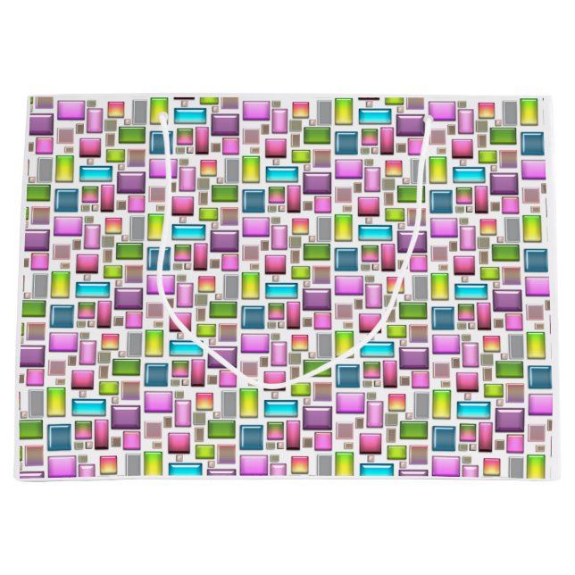 Precious stones and mother of pearl  large gift bag (Front)