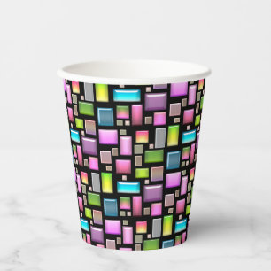 Precious stones and mother of pearl paper cups