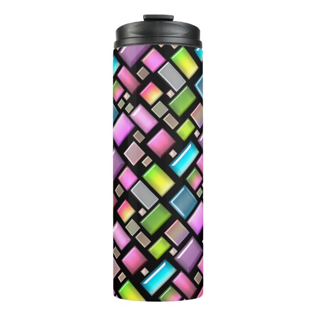 Precious stones and mother of pearl  thermal tumbler (Front)