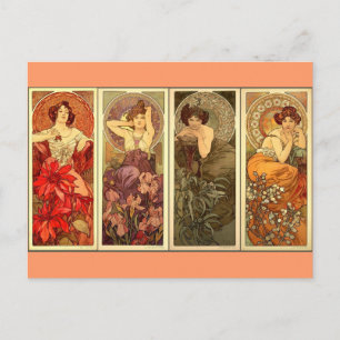 Precious Stones - Art nouveau Postcard