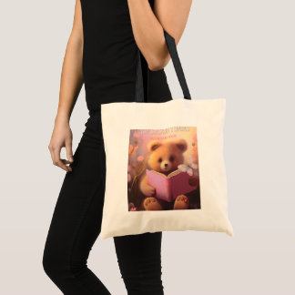PRECIOUS TIMES TEDDY BEAR TOTE BAG