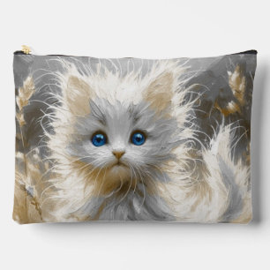 Precious White Kitten  Accessory Pouch