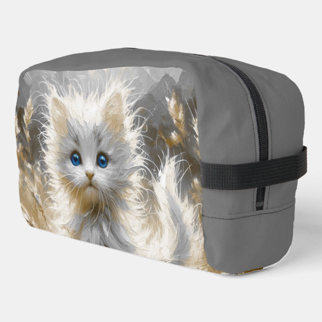 Precious White Kitten  Dopp Kit (Left Corner)