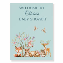 Precious Woodland Animals - Welcome to Baby Shower