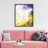 'Precious Words' Poem Mountain Side Poster Plaque