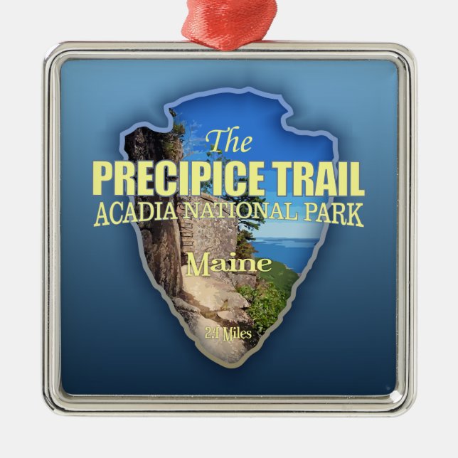 Precipice Trail (arrowhead) Metal Tree Decoration (Front)