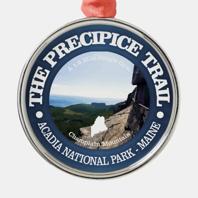 Precipice Trail Metal Tree Decoration (Front)