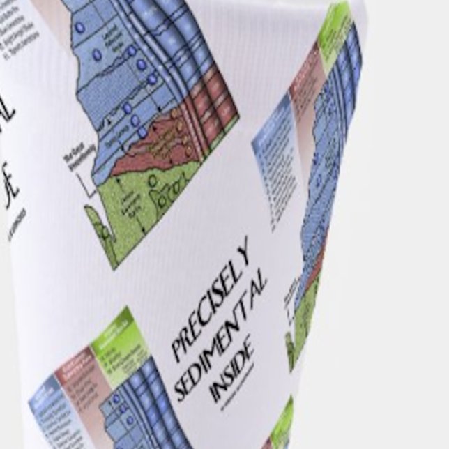 Precisely Sedimental Inside Grand Canyon Rocks Socks (Pair of crew socks featuring Grand Canyon stratigraphy for anyone "Precisely Sedimental Inside")