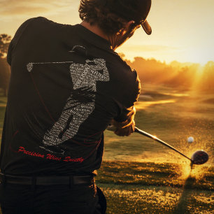 Precision Wins Quietly Golf Word Art T-Shirt