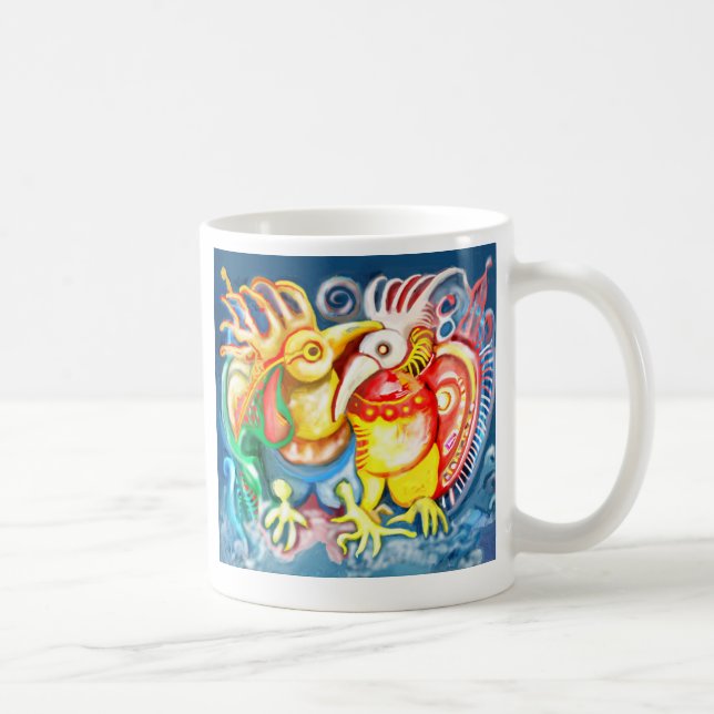 Precolumbian birds coffee mug (Right)