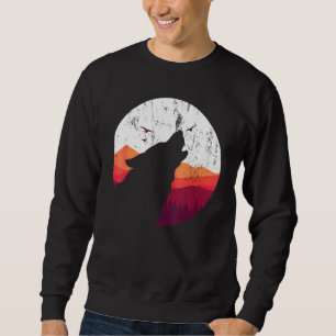 Predator Animal Howling Wolf Full Moon Wolf Sweatshirt