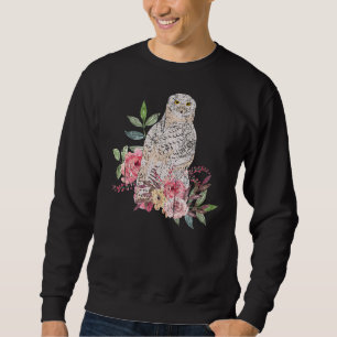 Predator Bird Forest Animal Roses Flowers Owl 1 Sweatshirt