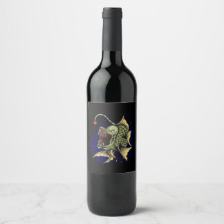 predator fish wine label