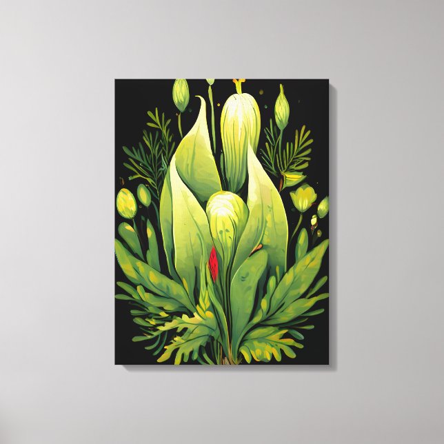 Predatory Pitcher Plant Canvas Print (Front)