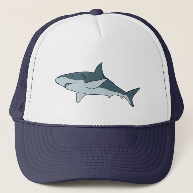 Predatory shark trucker hat (Front)