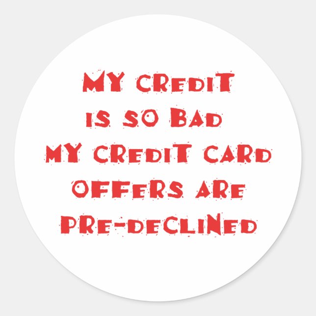 Predeclined Classic Round Sticker (Front)