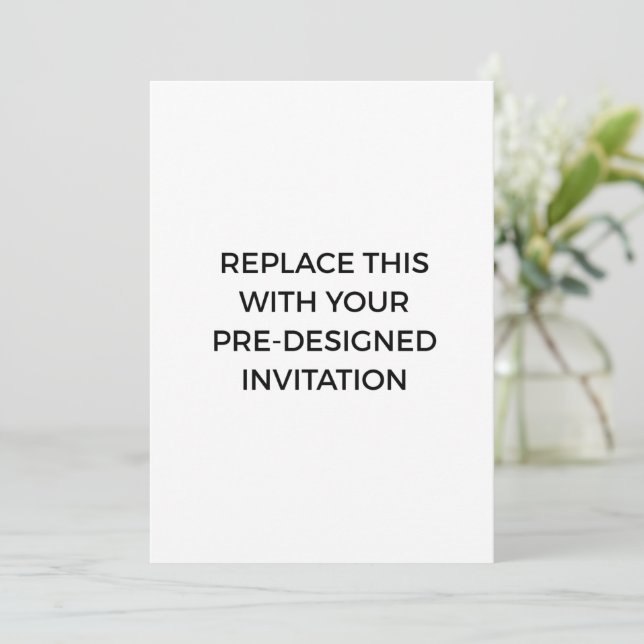 Predesigned Invitation printing service (Standing Front)