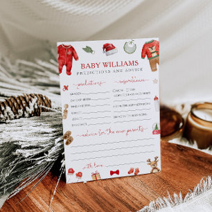 Predictions & Advice Christmas Baby Shower Game