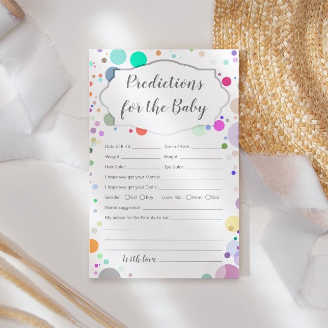 Predictions & Advice for the baby shower game (Creator Uploaded)