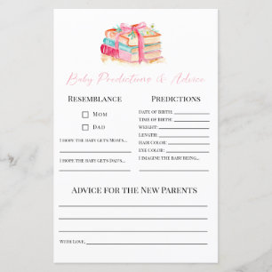 Predictions & Advice New Chapter Baby Shower Game