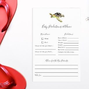Predictions & Advice Sea Turtle Baby Shower Simple Flyer