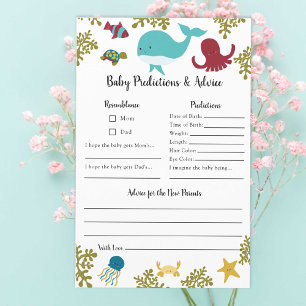 Predictions & Advice Under the Sea Baby Shower