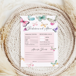 Predictions and Advice Butterfly Baby Shower Games