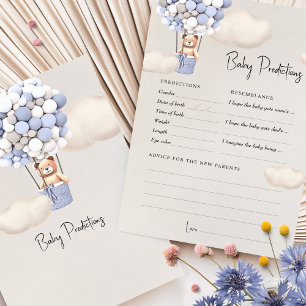 Predictions Baby Shower Game Advice Bear Balloons