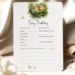 Predictions Baby Shower Game Advice Deer Invitation