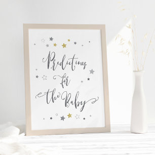 Predictions for baby Gender Neutral Baby Shower Poster
