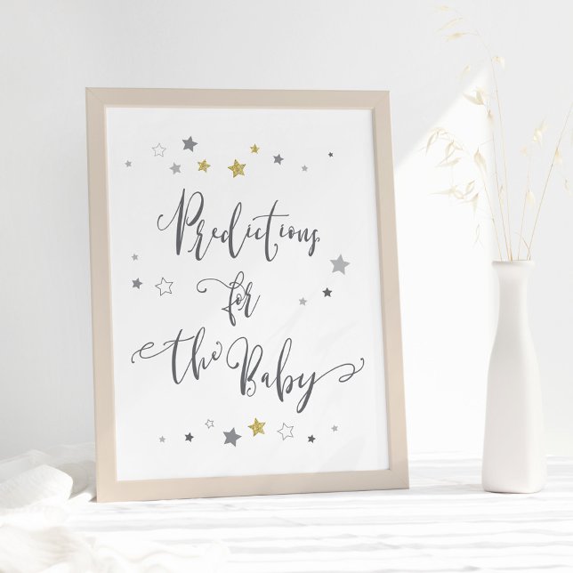 Predictions for baby | Gender Neutral Baby Shower Poster (Creator Uploaded)