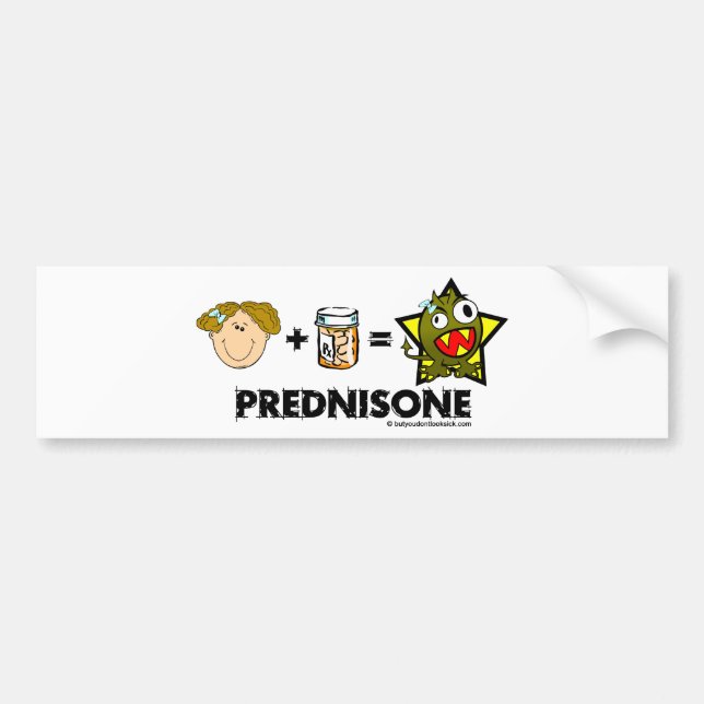 Prednisone Monster Bumper Sticker (Front)