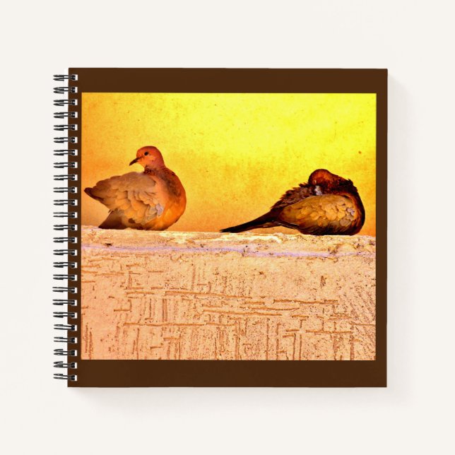 Preening Doves Notebook (Front)