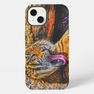 Preening Sumatran Tiger Big Cat Wildlife Art iPhone 13 Case